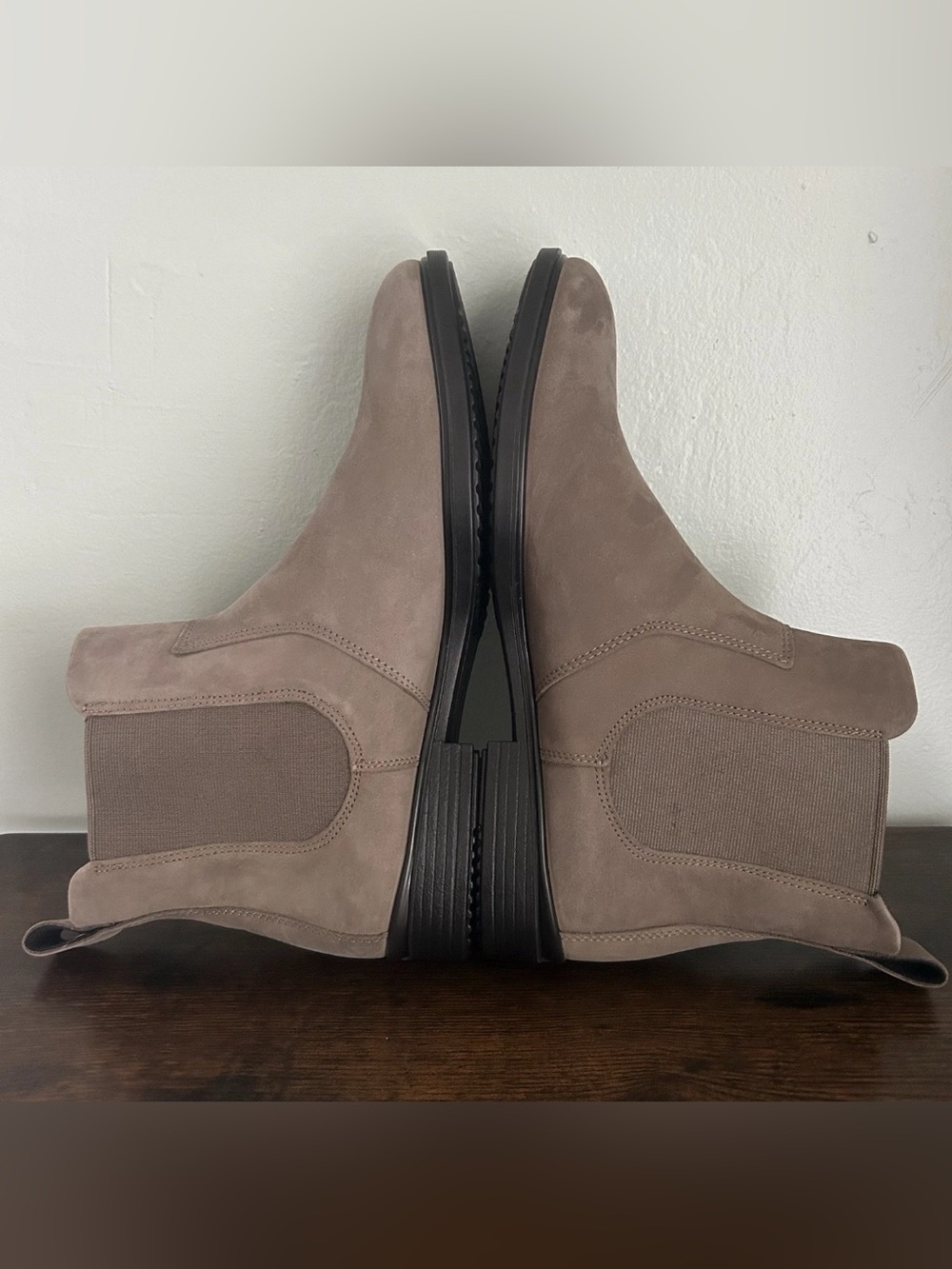 Ecco Touch 15 Suede Leather Ankle Boots Size Taupe Brown Size EU 40 US 9 - 9.5 - Picture 6 of 8